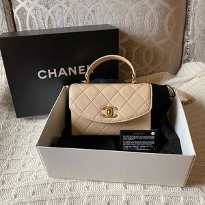 SOLD*** Chanel Beige Top Handle Bag - 2019 Small